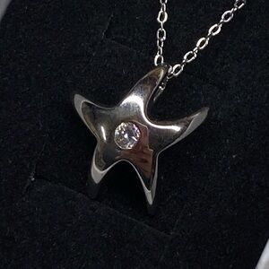 Shimmering Sterling Silver Star Necklace